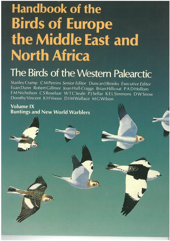 Handbook of the Birds of Europe the Middle East and North Africa. Volume IX