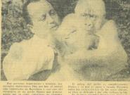 El gorila blanco del Zoo posa para los fotógrafos